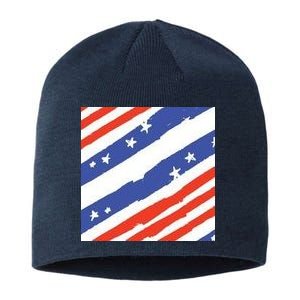 United States Patriotic Flag Sustainable Beanie