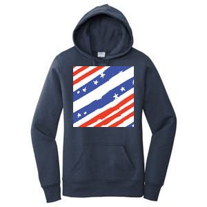 United States Patriotic Flag Women's Pullover Hoodie