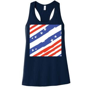 United States Patriotic Flag Women's Racerback Tank