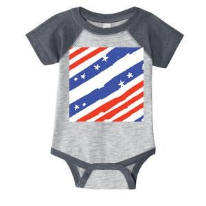 United States Patriotic Flag Infant Baby Jersey Bodysuit