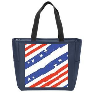 United States Patriotic Flag Zip Tote Bag