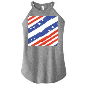 United States Patriotic Flag Women's Perfect Tri Rocker Tank