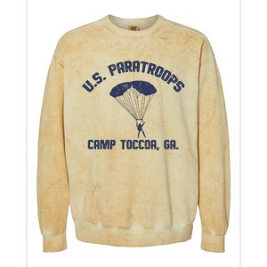 U S Paratroops Camp Toccoa Ga Colorblast Crewneck Sweatshirt