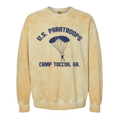 U S Paratroops Camp Toccoa Ga Colorblast Crewneck Sweatshirt