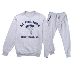 U S Paratroops Camp Toccoa Ga Premium Crewneck Sweatsuit Set