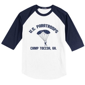 U S Paratroops Camp Toccoa Ga Baseball Sleeve Shirt