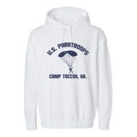 U S Paratroops Camp Toccoa Ga Garment-Dyed Fleece Hoodie