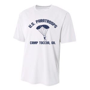 U S Paratroops Camp Toccoa Ga Performance Sprint T-Shirt