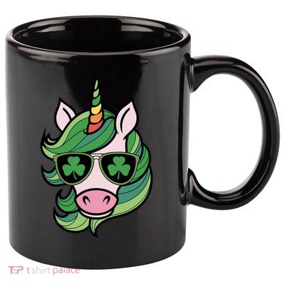 Unicorn St Patricks Day Cute Magical 11oz C Handle Ceramic Mug