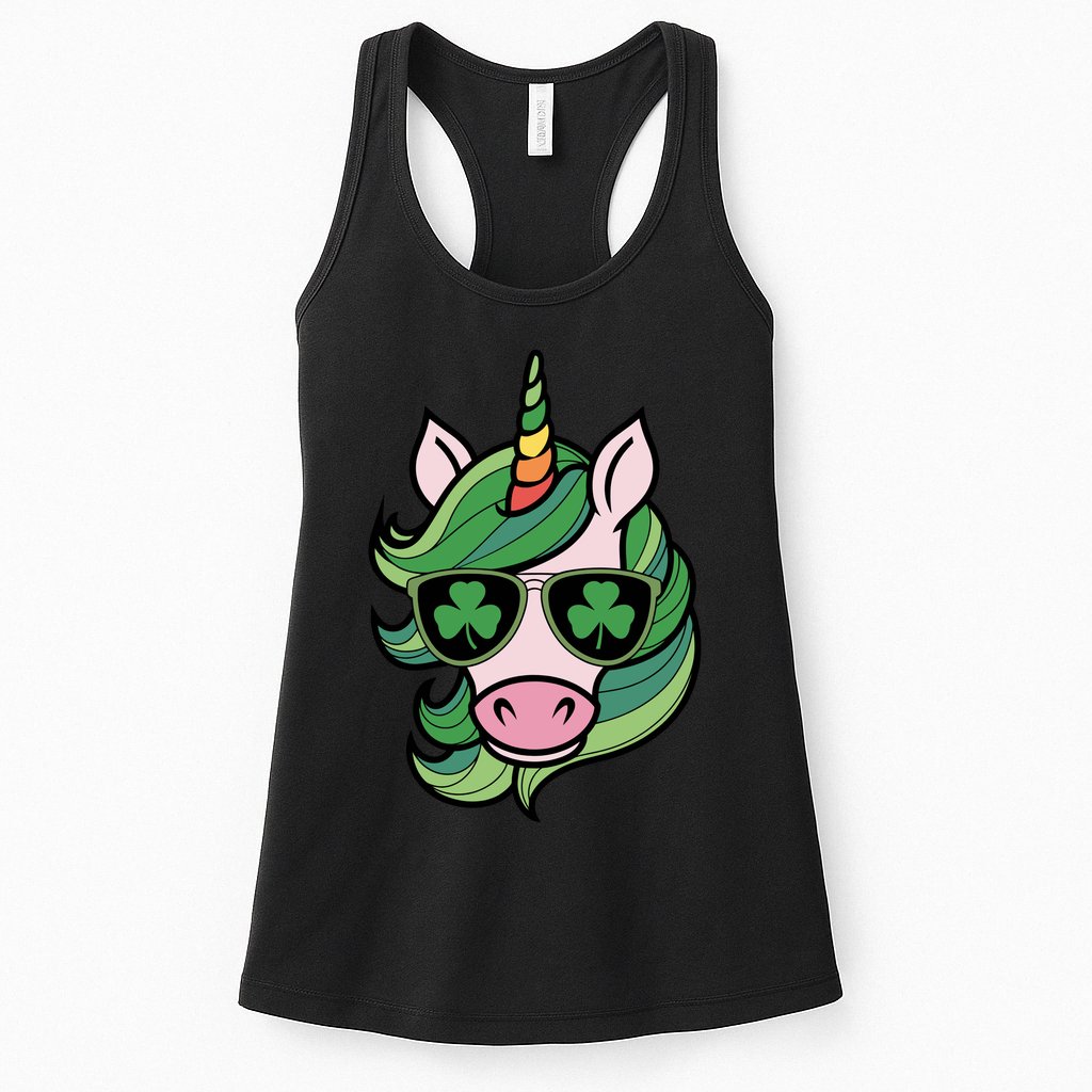 Unicorn St Patricks Day Cute Magical Womens Tank Top