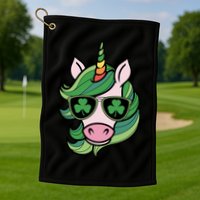 Unicorn St Patricks Day Cute Magical Golf Towel