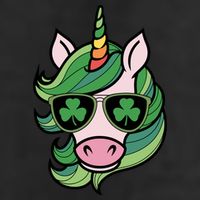 Unicorn St Patricks Day Cute Magical Golf Towel