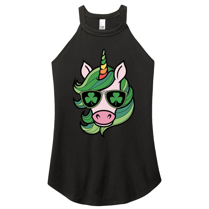 Unicorn St Patricks Day Cute Magical Women's Perfect Tri Rocker Tank