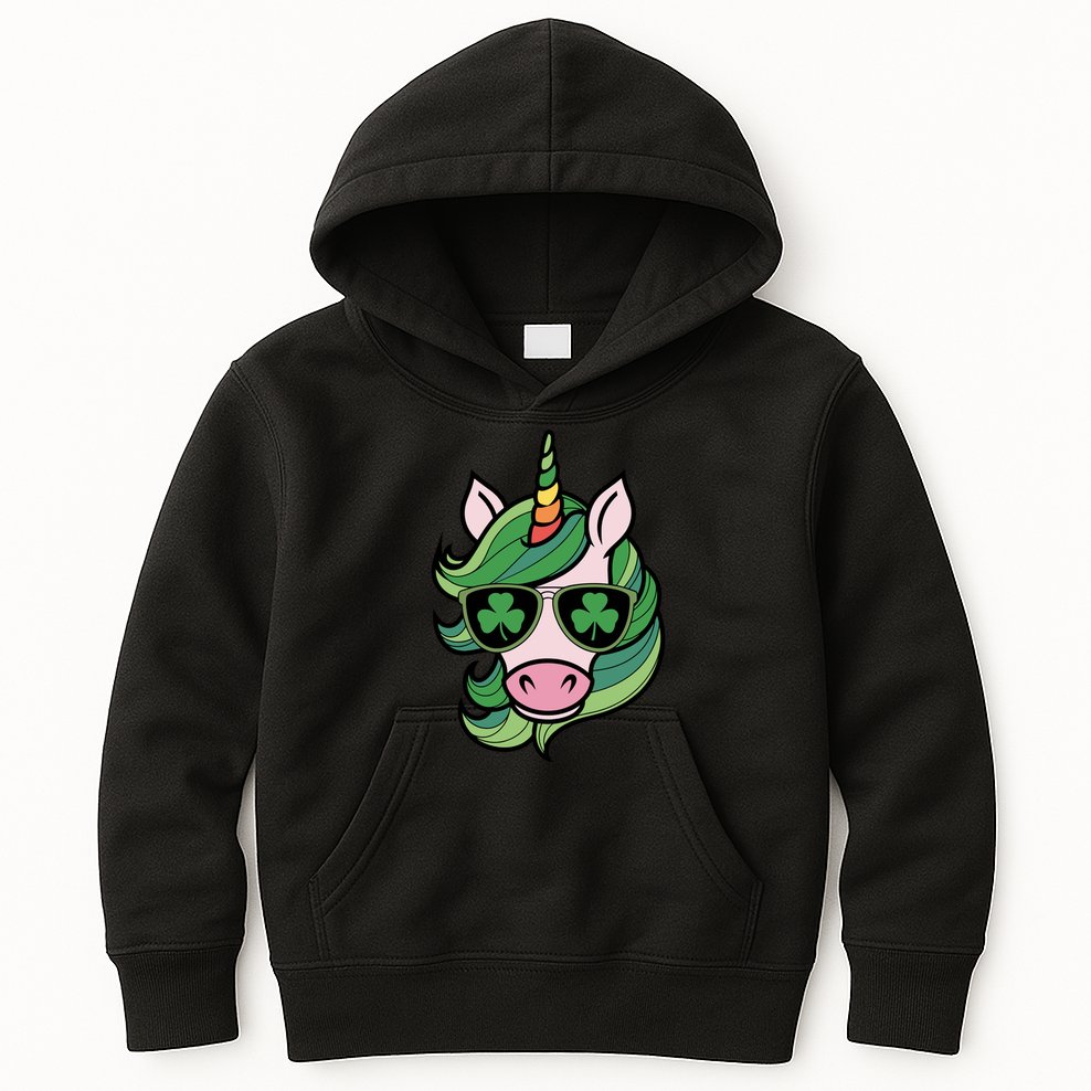 Unicorn St Patricks Day Cute Magical Kids Hoodie