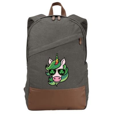 Unicorn St Patricks Day Cute Magical Cotton Canvas Backpack