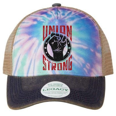 Union Strong Prounion Worker Labor Union Protest Legacy Tie Dye Trucker Hat