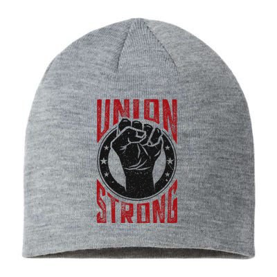 Union Strong Prounion Worker Labor Union Protest Sustainable Beanie