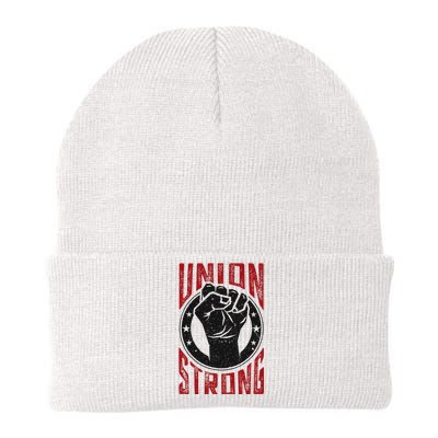 Union Strong Prounion Worker Labor Union Protest Knit Cap Winter Beanie