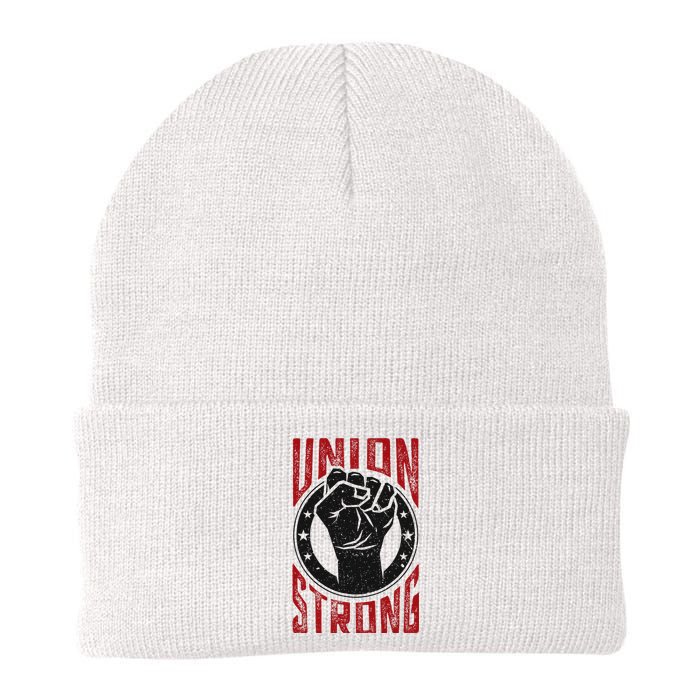 Union Strong Prounion Worker Labor Union Protest Knit Cap Winter Beanie