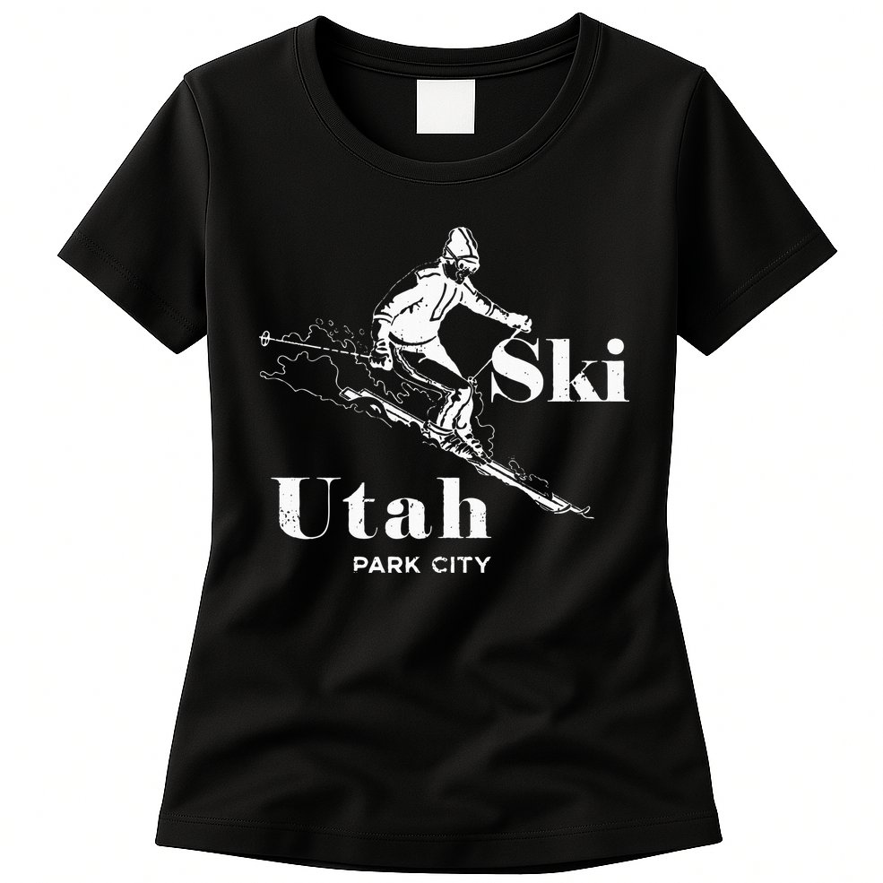 Utah Skiing Park City Womens T-Shirt