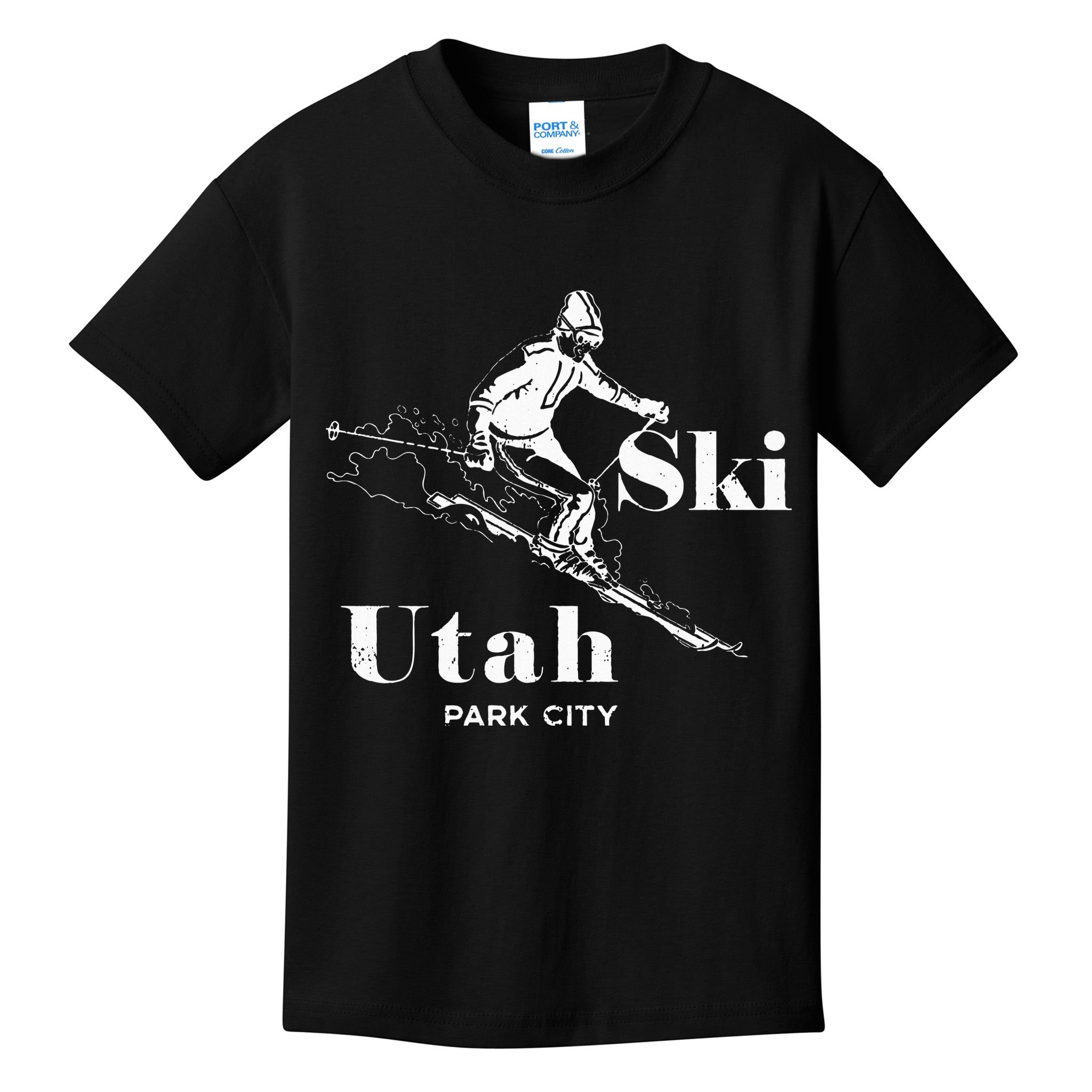 Utah Skiing Park City Kids T-Shirt