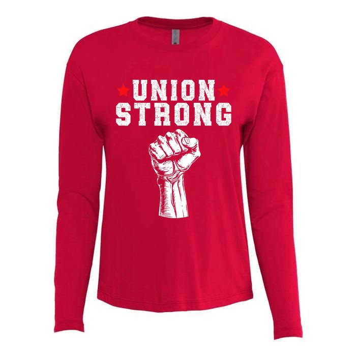 Union Strong Pro Union Worker Labor Union Workers Rights Womens Cotton Relaxed Long Sleeve T-Shirt