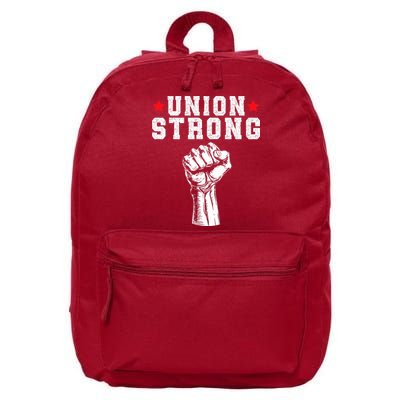Union Strong Pro Union Worker Labor Union Workers Rights 16 in Basic Backpack