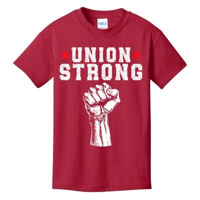 Union Strong Pro Union Worker Labor Union Workers Rights Kids T-Shirt