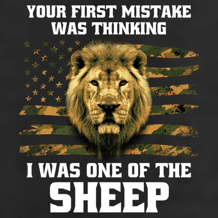 United States Patriot Your First Mistake 7 Panel Mesh Trucker Snapback Hat