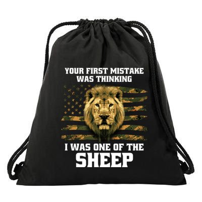 United States Patriot Your First Mistake Drawstring Bag