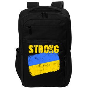 Ukrainian Strong Pride Ukraine Flag Support Free Ukrainians Impact Tech Backpack