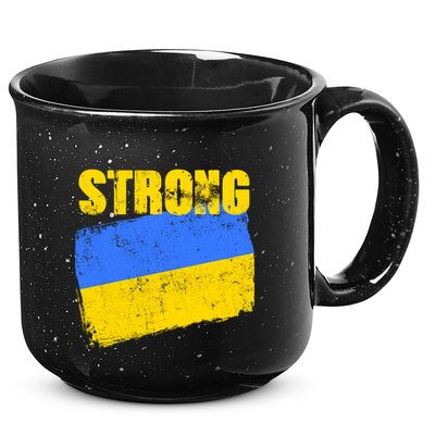 Ukrainian Strong Pride Ukraine Flag Support Free Ukrainians 15oz Campfire Ceramic Mug