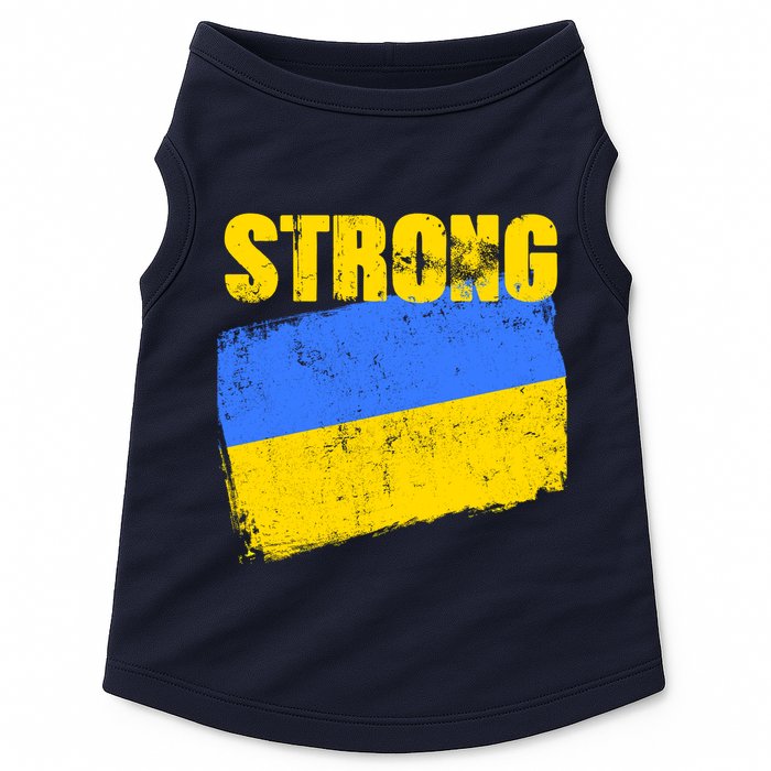 Ukrainian Strong Pride Ukraine Flag Support Free Ukrainians Doggie Tank