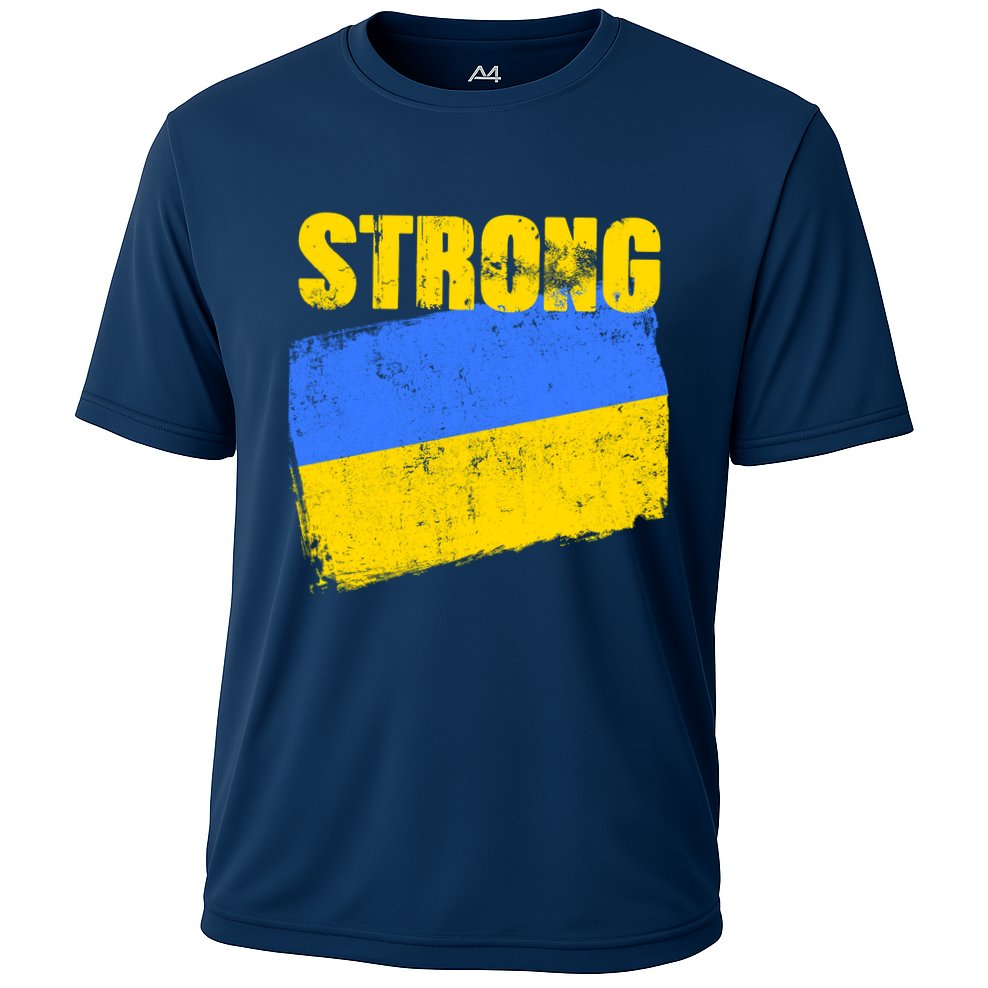 Ukrainian Strong Pride Ukraine Flag Support Free Ukrainians Cooling Performance Crew T-Shirt