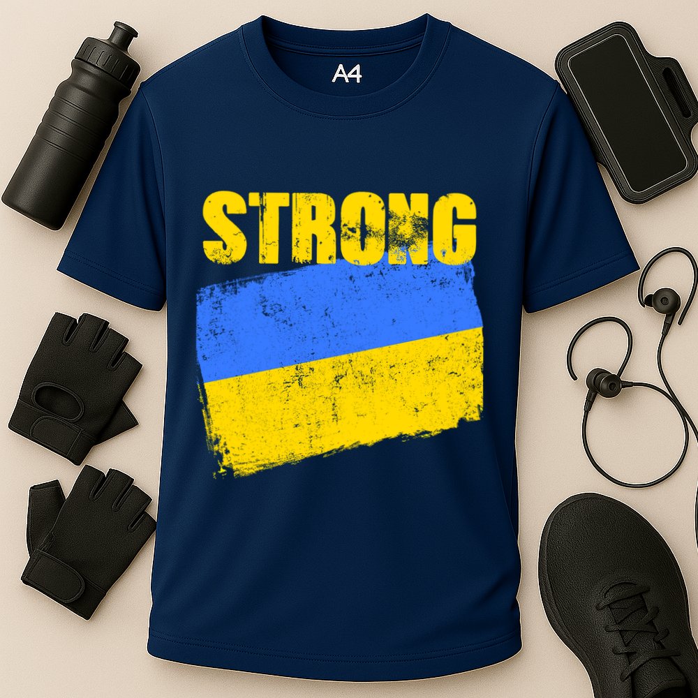 Ukrainian Strong Pride Ukraine Flag Support Free Ukrainians Cooling Performance Crew T-Shirt