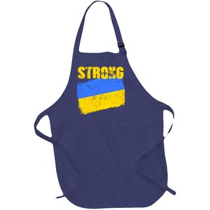 Ukrainian Strong Pride Ukraine Flag Support Free Ukrainians Full-Length Apron With Pockets