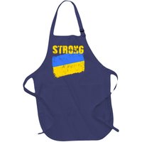 Ukrainian Strong Pride Ukraine Flag Support Free Ukrainians Full-Length Apron With Pockets