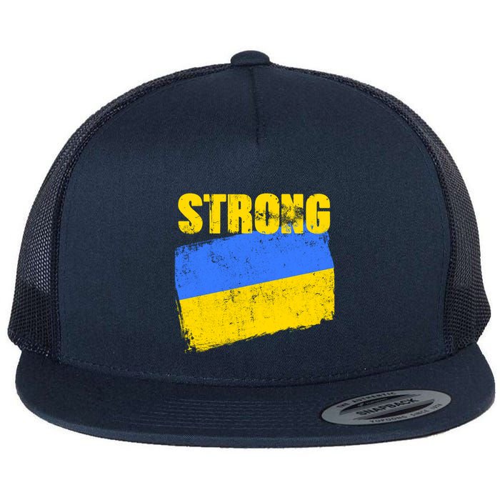 Ukrainian Strong Pride Ukraine Flag Support Free Ukrainians Flatbill Hat