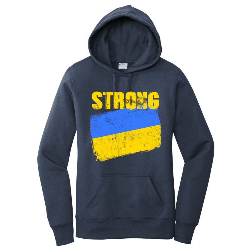 Ukrainian Strong Pride Ukraine Flag Support Free Ukrainians Women's Pullover Hoodie