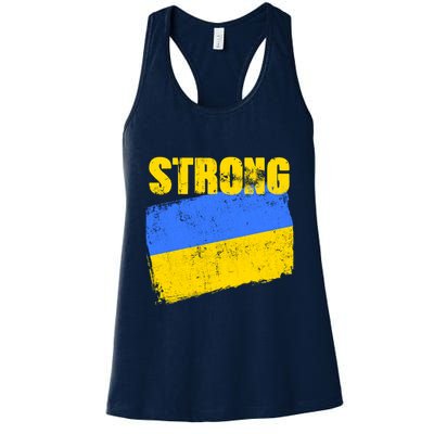 Ukrainian Strong Pride Ukraine Flag Support Free Ukrainians Womens Tank Top