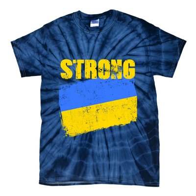 Ukrainian Strong Pride Ukraine Flag Support Free Ukrainians Tie-Dye T-Shirt