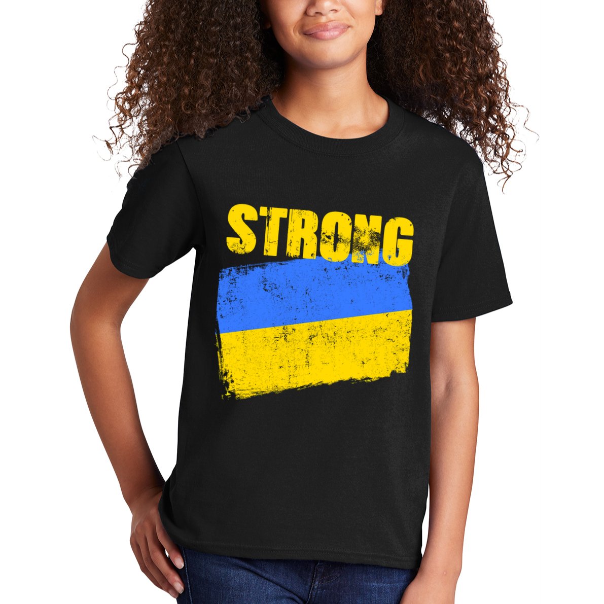 Ukrainian Strong Pride Ukraine Flag Support Free Ukrainians Kids T-Shirt