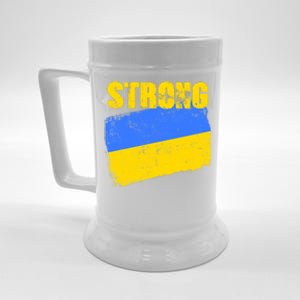 Ukrainian Strong Pride Ukraine Flag Support Free Ukrainians Beer Stein