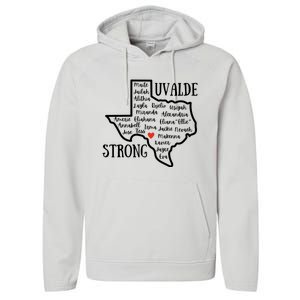 Uvalde Strong Remember The Victims Performance Fleece Hoodie