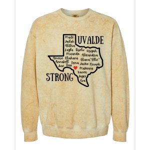 Uvalde Strong Remember The Victims Colorblast Crewneck Sweatshirt