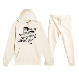 Uvalde Strong Remember The Victims Premium Hooded Sweatsuit Set