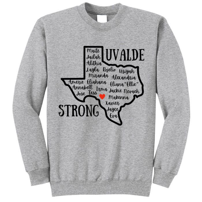 Uvalde Strong Remember The Victims Tall Sweatshirt