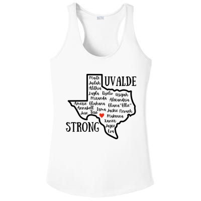 Uvalde Strong Remember The Victims Ladies PosiCharge Competitor Racerback Tank