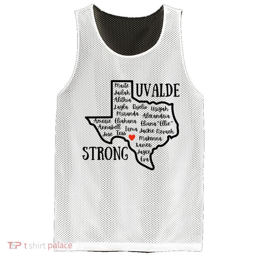 Uvalde Strong Remember The Victims Mesh Reversible Basketball Jersey Tank