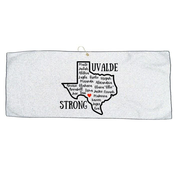 Uvalde Strong Remember The Victims Large Microfiber Waffle Golf Towel